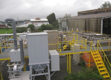 郡山で行った実証試験に使用したプラント