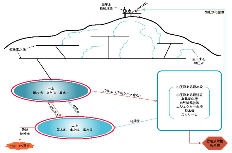 この性質を利用し、従来の除染方法では対応しきれない山林の除染も可能としています。（特許出願済み）